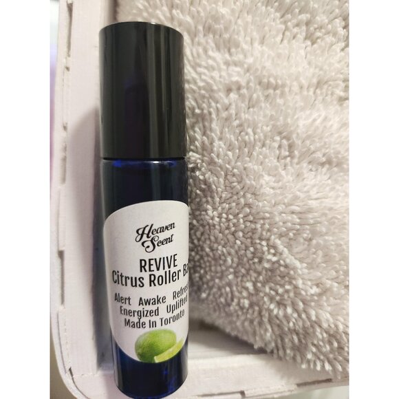 Uplifting Citrus Aromatherapy Roller: Energizing Essential Oil Blend, Handmade i - Picture 1 of 10